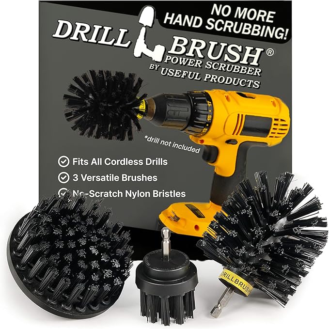 Cleaning Accessories Industrial Brushes - Baked on Food, Electric Smoker, Attachments for Stain and Rust Remover - BBQ Cleaning Kit Water Calcium Mineral | Electric Grill Brush for Drill