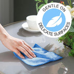 Cleaning Cloth Dry Erase Cloth Cleaning Rags Reasonable Kitchen Towels Microfiber Towels Cars Wash(6 x 6 Inch,Gray/Green/Blue,30 Pcs)