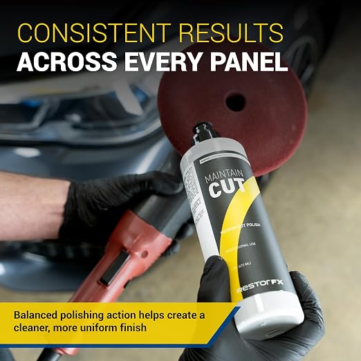 Maintain Cut Medium Cut Polish 16 oz - Light-Abrasive Compound for Minor Scratches and Swirl Marks - Paint Correction Polish for Delicate Car Finishes - for Wool Pad, Foam Pad or Hand Use