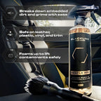 Blackline Car Leather Cleaner and Conditioner Care Kit - 2 (16 Fl Oz) Bottles - Effectively Cleans and Conditions Leather Car Interiors, Shoes, Boots, Bags, Furniture, Apparel and More
