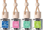 CE Craft Hanging Car Air Freshener – Fragrance Oil Diffuser with Essential Oils – Long-Lasting Aromatherapy Scents for Automobiles – 4 Pack, Summer