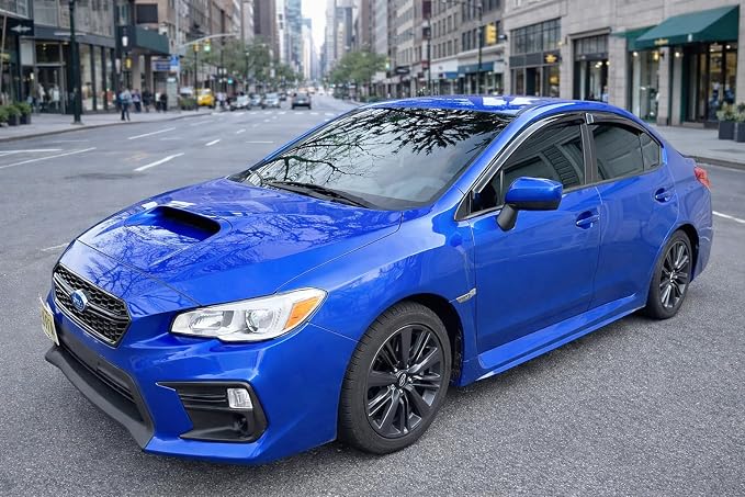 2015-2021 Tape-On Rain Guards for Subaru WRX Side Window Visor Deflectors, Durable Tinted Vent Shades 2016 2017 2018 2019 2020