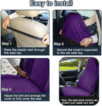 Car Seat Towel Cover, Universal Front Seat Protector for Cars, SUVs and Trucks, Sweat Towel Car Seat Cover for Gym, Yoga, Swimming, Pets and Family Travel, Profound Purple, 2 Pack