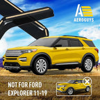 Extra Durable Window Deflectors in-Channel Window Visors Rain Guards Fit for Ford Explorer 2020-2026, Sun Visors, Wind Vent for Shades, Exterior Car Accessories - 4 pcs. AG0902