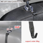 Car Hooks,Car Purse Hook,Car Headrest Hook 2 Pack Leather Headrest Hooks for car Accessories,SUS304 Car Bag Hooks(Black)