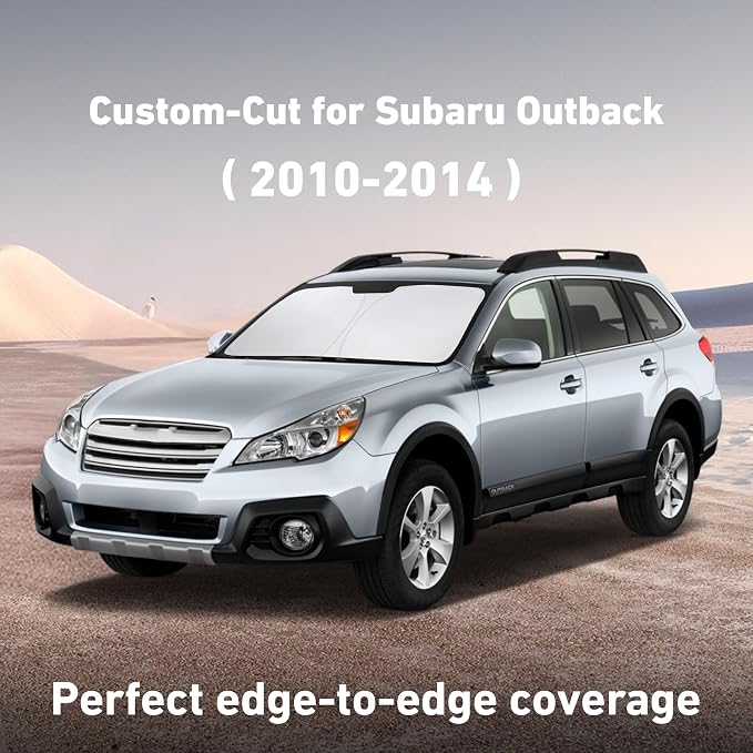 Windshield Sunshade Compatible for Subaru Outback 2010-2012 2013 2014, Sun Visor for Front Windshield & Window Sun Shade Cover, UV Heat Blocker & Protector, Car Accessories
