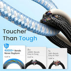 USB C Splitter Multi Charging Cable,USB A/C to USB C Charging Cord,USB C to USB C Cable,4 in 2 Multi Charger Cord with 4 Type-C Connectors Compatible with iPhone16/15/Cell Phones Tablets,Blue