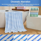 Microfiber Beach Towels, 4 Pack, 30" x 60", Cabana Stripe, Soft, Absorbent, Quick Dry Large Bath Towel Set for Adult, Travel, Summer Pool Party, Sport, Swimming, Yoga, Camping, StripeBlue