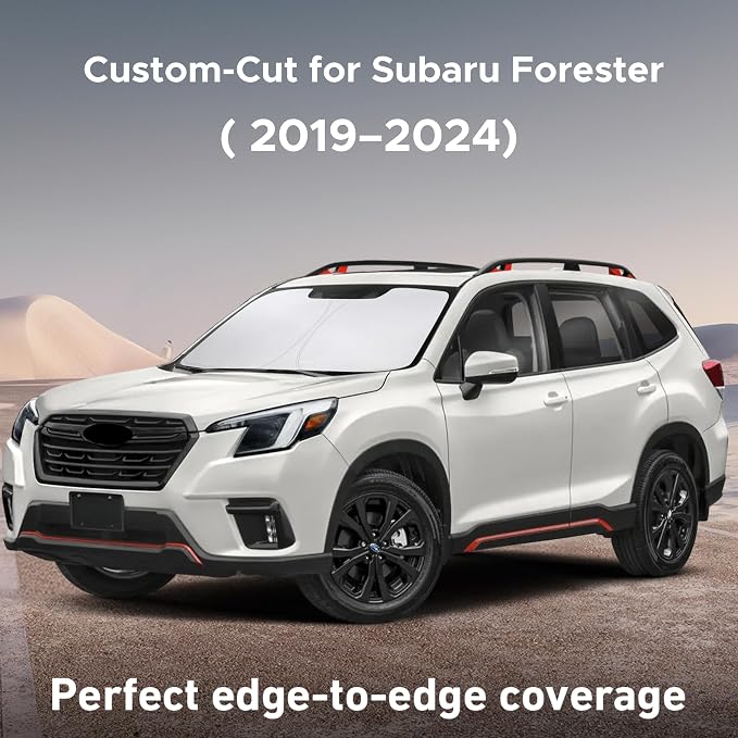 Windshield Sunshade Compatible for Subaru Forester 2019-2022 2023 2024, Sun Visor for Front Windshield & Window Sun Shade Cover, UV Heat Blocker & Protector, Car Accessories