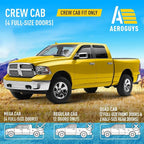 Extra Durable Window Deflectors Tape-On Window Visors Rain Guards Fit for Dodge Ram 1500 2009-2018 Crew Cab, Sun Visors, Wind Vent for Shades, Exterior Car Accessories - 4pcs. AG0028