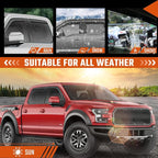 in-Channel Rain Guards Fit for Ford F150 2021 2022 2023 2024 2025, Durable Side Windows Rain Guard Wind Deflectors 2021-2025 F150 Rain Guard Black 4 PCS