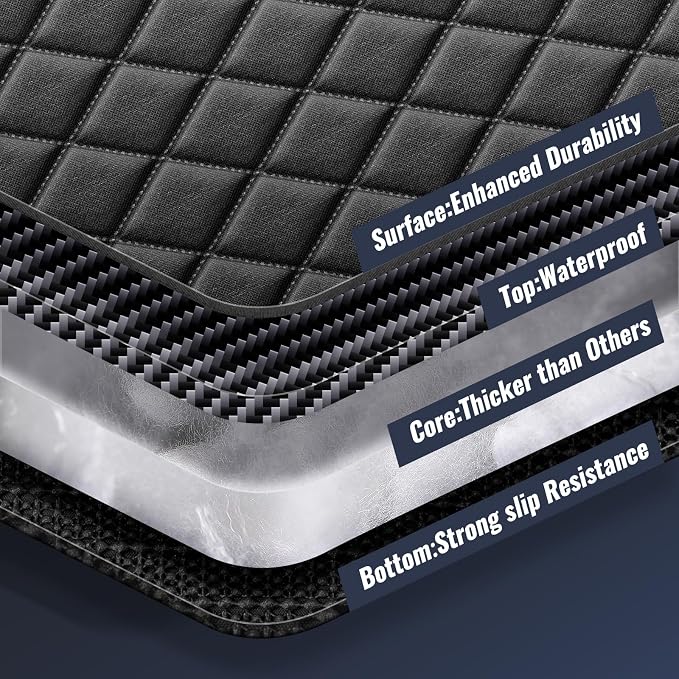 fidozen Dog Car Seat Cover, Universal Fit, Waterproof, Breathable, Machine Washable, Pet Hammock with Storage Pocket, (Black, Extra Large)