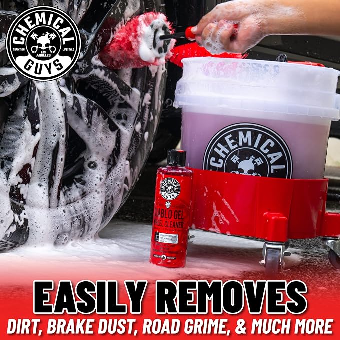 Diablo Gel Oxygen Infused Foam Wheel & Rim Cleaner, Concentrated Car Wheel Cleaner Safe on All Finishes, Removes Brake Dust, Dirt, Grime, for Cars, Trucks, SUVs, Motorcycles & RVs, 16 oz