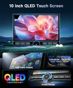 【Single Knob Keybutton】 8 Core 4G+64G for Toyota Sienna 2011-2014 Car Stereo Wireless Carplay/Android Auto 10.1” QLED Touchscreen Radio,Android 15,Type C/USB,GPS,5Ghz WiFi,Bluetooth 5.0,Backup Camera