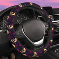 Gothic Skull and Rose Steering Wheel Cover for Women Men Neoprene Breathable Wheel Cover Protector Anti-Slip Car Accessories Universal 15 Inch Fit for Cars Trucks Vehicles