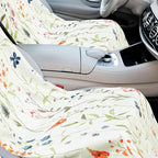 2 Pack Car Seat Towel Covers with Storage Bag 63 x 32 Inch Athletic Running Towel Seat Sweat Washable Non Slip Cover Gift for Car Outdoor Sport Activities (Wildflowers)