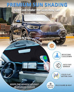 Sunshade for X5 Windshield Sun Shade for BMW X5 2014-2018 Accessories Foldable Front Window Shield Cover Sun Visor Protector Block UV Rays