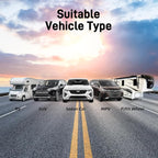 TM2 RV Tire Pressure Monitoring System, Solar Charge TPMS, 6 Sensors & 5 Alarm Modes, Color Display, W/Repeater for Longer Distance Transmission, 0-144 PSI for RV Trailer Camper Fifth Wheel