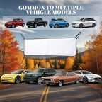 All-Season Car Front Windshield Cover Shade - 66.9"×17.7" Windshield Snow Cover, Snow & Leaf-Proof Windshield Protector, Universal Fit for Dust(Universal Car Leaf Protector)