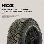 All-Terrain T/A KO3 Car Tire for Light Trucks, SUVs, and Crossovers, LT275/65R18/E 123/120S