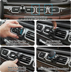 15W Magsafe Car Mount Charger for Mercedes-Benz 2020-2026 GLE GLS, Magnetic Wireless Car Charger, 360° Rotation Car Phone Holder, No-Damage Installation, Exclusive Custom Fit for GLE GLS Accessories