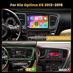 8 Core 4+64GB for Kia Optima K5 2013 2014 2015 Android Car Stereo, 9 Inch 1280 * 720 IPS Touchscreen Car Radio Wireless Carplay 59UI GPS Navigation WiFi 32EQ DSP Backup Camrea