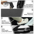 Carbon Fiber Wrap Tape for Car Door Sill Protector, Waterproof Scratch-Resistant Matte Black Vinyl Film, 2in x 33 ft for Cars, SUVs & Trucks