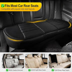 3-Piece Car Seat Cushion Set, 1.2inch Memory Foam Comfort, 2 Front Automotive Seat Cushions + Rear Bench Cushion, Non-Slip Bottom, Fits Sedan SUV Truck Van, Car & Office Chair, Black