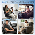 Coverado Summer Cooling Car Seat Cushion, 12V-24V Dual Blowing & Suction Ventilated Pad with 8 Turbo Fans, 3-Speed Adjustable Universal Fit for Hot Weather Car, SUV, Truck & Van-Brown