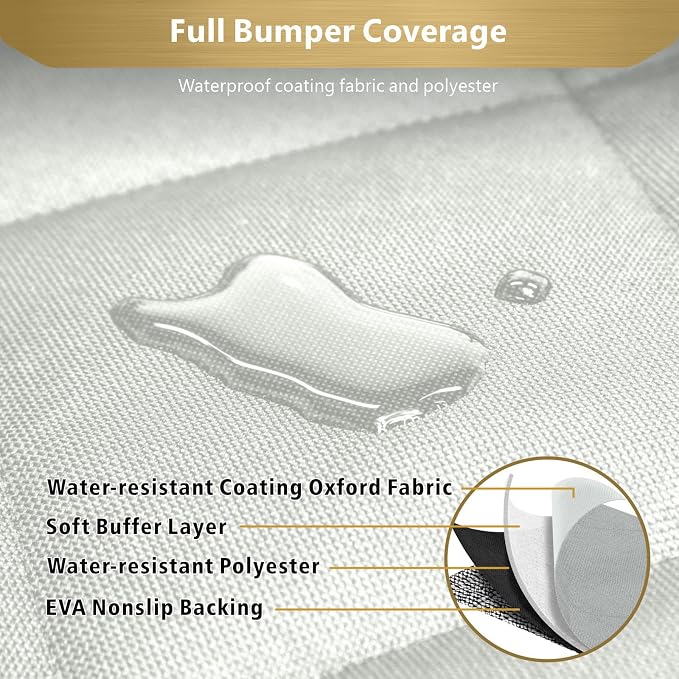 SUV Cargo Liner for Dogs with Side Flaps, Large (54" x 93") Water Resistant Trunk Cover, Non-Slip Pet Area Protector with Bumper Flap, Universal Fit for SUVs Sedans Vans, Gray