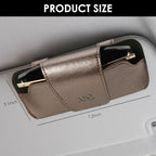 Sunglass Holder for Car Visor, Car Sunglasses Holder Leather, Eyeglasses Holder Glasses Storage Case Visor Accessories