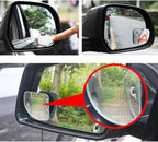 x Blind Spot Mirror, 2'' Black Fan HD Glass Convex Adjustable Wide Angle Rear View Mirror,Universal For Car SUVs Truck Motorcycle (2pcs)