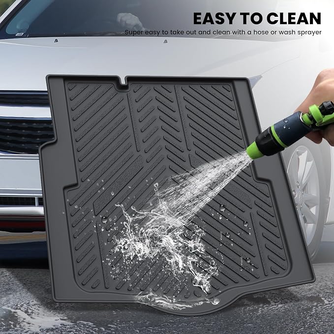 Trunk Mat for Chevrolet Chevy Cruze 2016-2019 (Not for 2016 Cruze Limited), Only Fit Cargo with Spare Tire, All Weather TPE Custom Fit Cargo Mat Trunk Liner (Fit Sedan, Not for Hatchback)