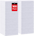 White Microfiber Cleaning Cloths 100 Pack, Reusable Cleaning Rags Shop Towels - Bulk Multipurpose Microfiber Towels, Lint Free Cleaning Towels for Car, House & Kitchen, 11.5 x 11.5 inch