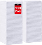 White Microfiber Cleaning Cloths 100 Pack, Reusable Cleaning Rags Shop Towels - Bulk Multipurpose Microfiber Towels, Lint Free Cleaning Towels for Car, House & Kitchen, 11.5 x 11.5 inch
