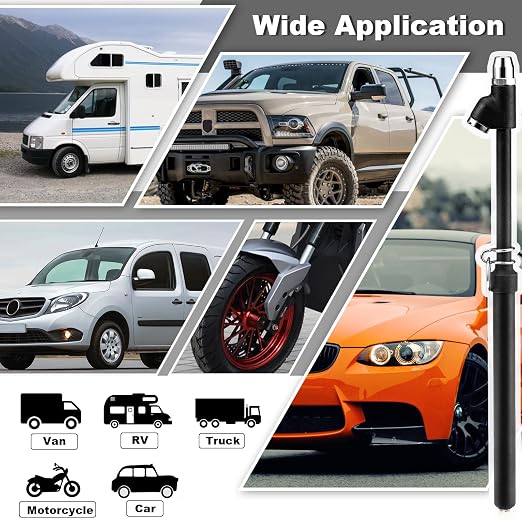 CZC AUTO Tire Pressure Gauge Heavy Duty Air Pressure Tire Gauge, Straight-on Foot Dual Head Chucks, Black Painting, 10-150PSI 100-1000KPa for Semi Truck Car RV Van（2 Pack）