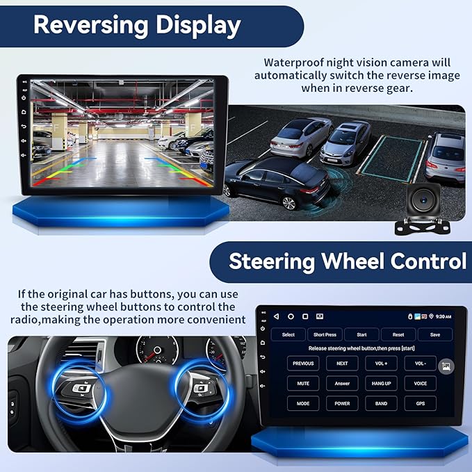 [4+128GB]Android 15 Car Stereo for Ford Fusion Mondeo 2013 2014 2015 2016 2017 2018 2019 with Wireless CarPlay Android Auto,9" Screen Car Radio with Bluetooth GPS WiFi FM/RDS DSP EQ SWC Backup Camera