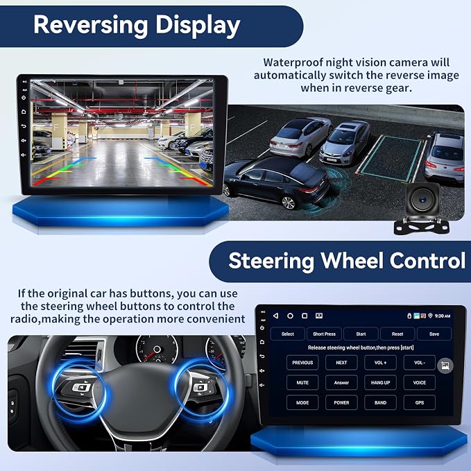 [4+64GB] Android 15 Car Radio Stereo for Mazda 3 Axela 2014-2019 with Wireless CarPlay Android Auto,9" Touch Screen Car Radio with Bluetooth GPS WiFi FM/RDS EQ SWC Backup Camera