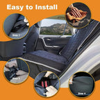 Relidura Dog Car Seat Cover for Back Seat, Waterproof Non-Slip Bench Seat Cover for SUVs, Heavy Duty Rear Seat Protector with Side Flaps for Pets, Kids, Dirt and Spills