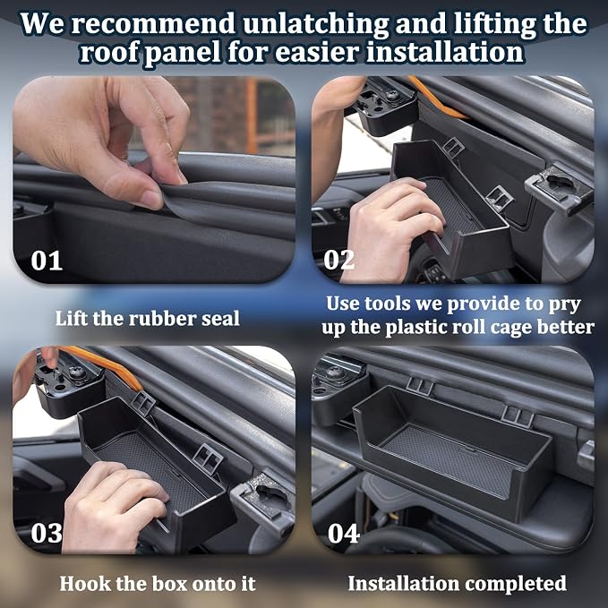 Sun Visor Sunglass Holder Compatible with 2021-2026 Ford Bronco 2/4 Door, Glasses Box Card Storage Organizer Interior Accessories 1 Pack Black(Not for Sport Model)