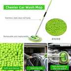 62" Car Wash Brush with Long Handle, Chenille Microfiber Car Wash Mop Mitt, Wheel Brush, Windshield Window Squeegee, Microfiber Towel, Gloves, Car Cleaning Brush Kit Supplies for Car,Truck,SUV,RV,Boat