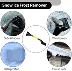1pc 60x11cm Universal Car Ice Scraper Brush with Broom - SUV Snow Frost Remover for Car Truck RV Windscreen Side Window Anti Crash - Plastic Yellow Snow Shoveling Defrost Clearing