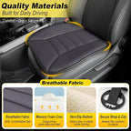 3-Piece Car Seat Cushion Set, 1.2inch Memory Foam Comfort, 2 Front Automotive Seat Cushions + Rear Bench Cushion, Non-Slip Bottom, Fits Sedan SUV Truck Van, Car & Office Chair, Dark Grey