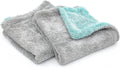 The Liquid8r, Absorbent 70/30 Blend Microfiber Drying Towel for Cars, Trucks, and SUVs, Safe for Detailing, Scratch-Free, Twist Loop, 1100 GSM, 16x16 Inches, Aqua Blue/Grey, 2-Pack