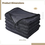 Shiny Wipes Shower Cleaning Cloth - 5 Pack 24 x 36 inch Ultra Absorbent Car Drying Towel, Shiny Wipes Drying Towel Microfiber Cleaning Cloth for Car, Bath & Househood