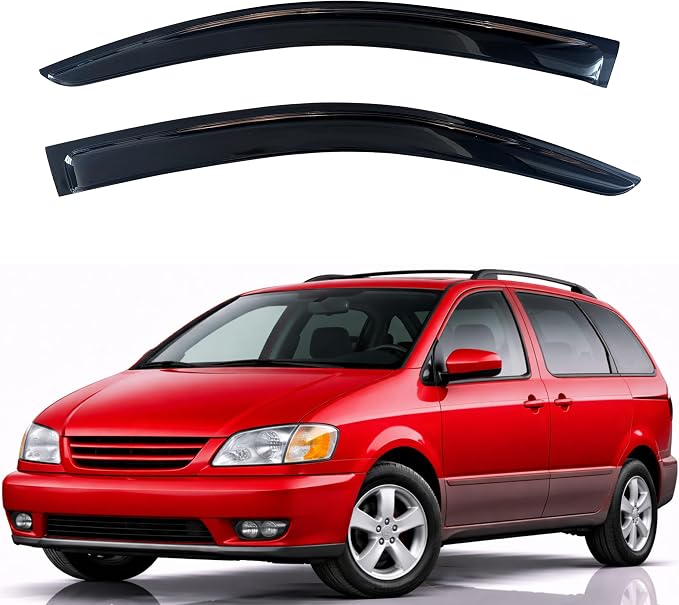 KPY Rain Guards Fit for 1998-2003 Toyota Sienna, Out-Channel Window Visors Vent Wind Deflectors 2PC, Car Accessories for 98-03 Sienna