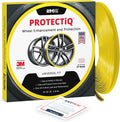 PROTECTiQ Universal Wheel Protection - Trim Easy to Apply with Automotive 3M Tape. 6 Colors - Fits Up to 24" Rims - Including Tesla - Yellow