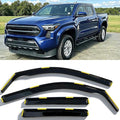 in-Channel Window Deflectors Visors Fit for Tacoma 2024-2026 Double Cab | Extra Durable Rain Guards, Window Visors Vent Sun Shades, Truck Accessories Dark Smoke 4pcs