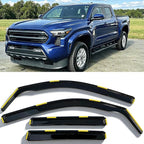 in-Channel Window Deflectors Visors Fit for Tacoma 2024-2026 Double Cab | Extra Durable Rain Guards, Window Visors Vent Sun Shades, Truck Accessories Dark Smoke 4pcs