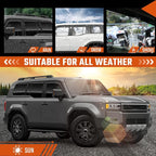 Rain Guards Compatible with 2024-2025 Toyota Land Cruiser LC250 GDJ250 TRJ250, Tape-On Extra Durable Side Sun Rain Guard 2024 2025 Land Cruiser Visor Deflectors Black - 6 PCS